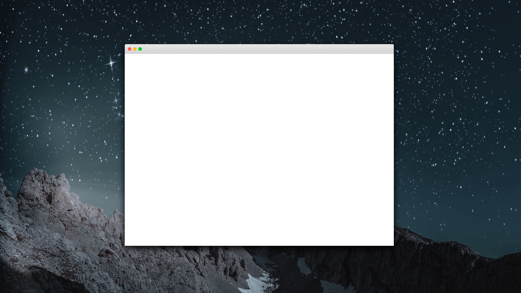 An empty browser screen on a desktop background