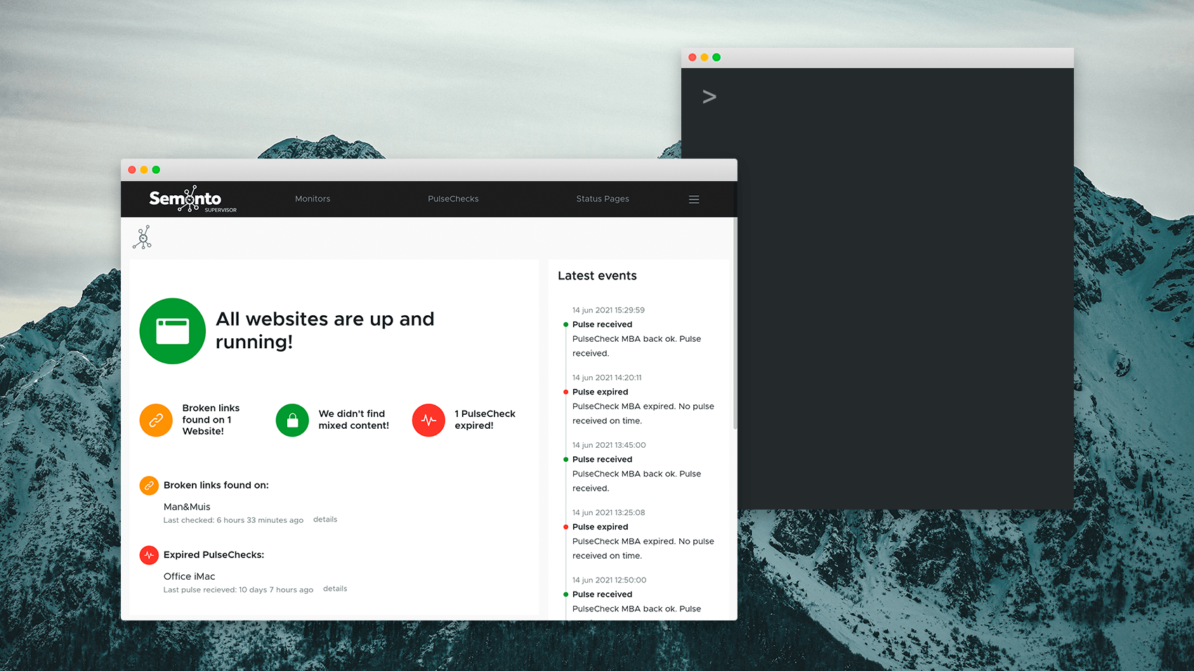Mockup of Semonto on a desktop