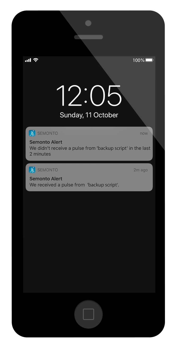 Mock up of Semonto on iOS