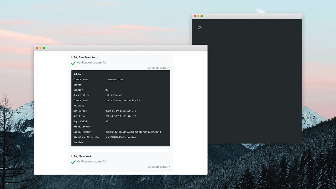 Screenshot of Semonto's public tool