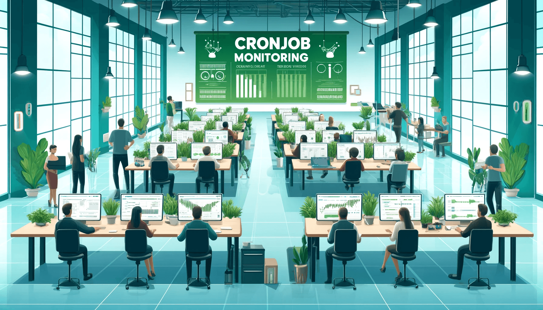 Office with cron job monitoring