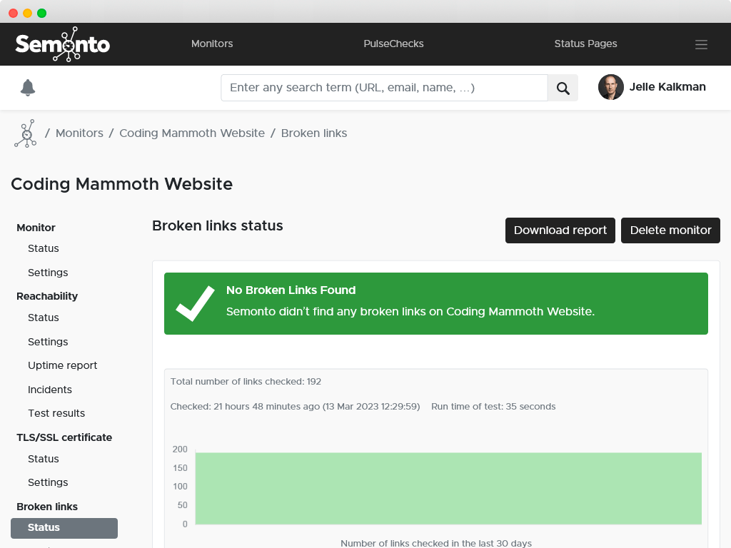 Screenshot of Semonto Supervisor