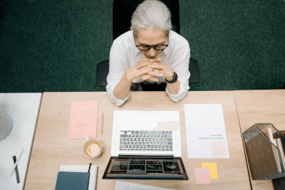 Man behind a desk