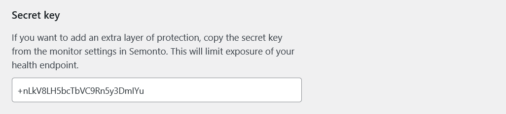 Adding the secret key in the Semonto plugin