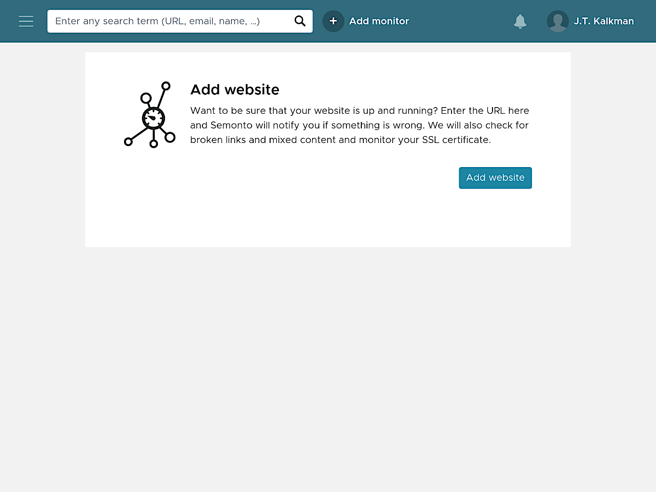 Creating a website monitor in Semonto