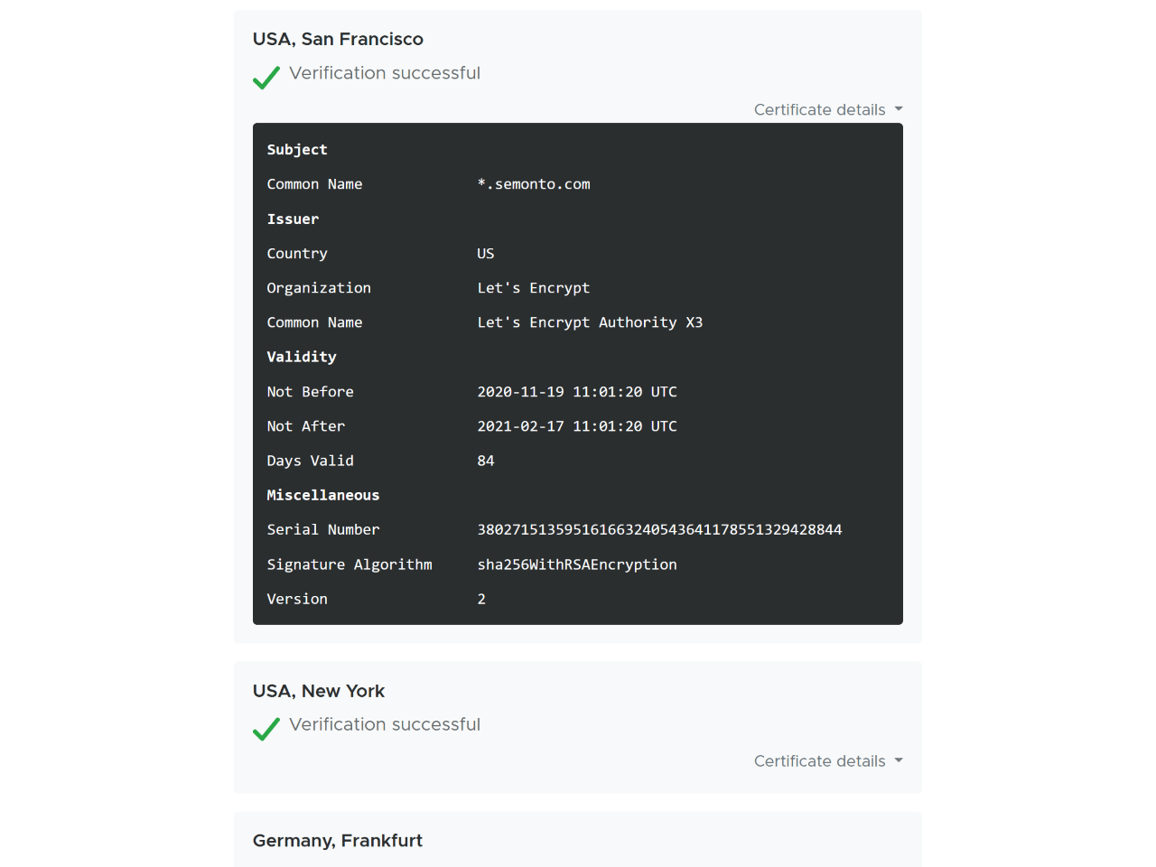 Screenshot of HTTPS-checker