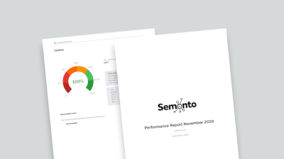 A mock up of Semonto's performance reports.