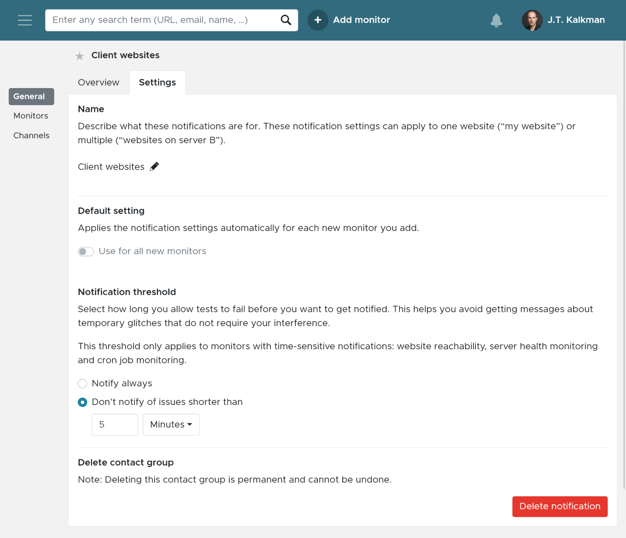 The default email header in Semonto