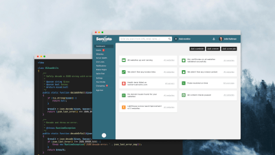 Screenshot of Semonto on a desktop background