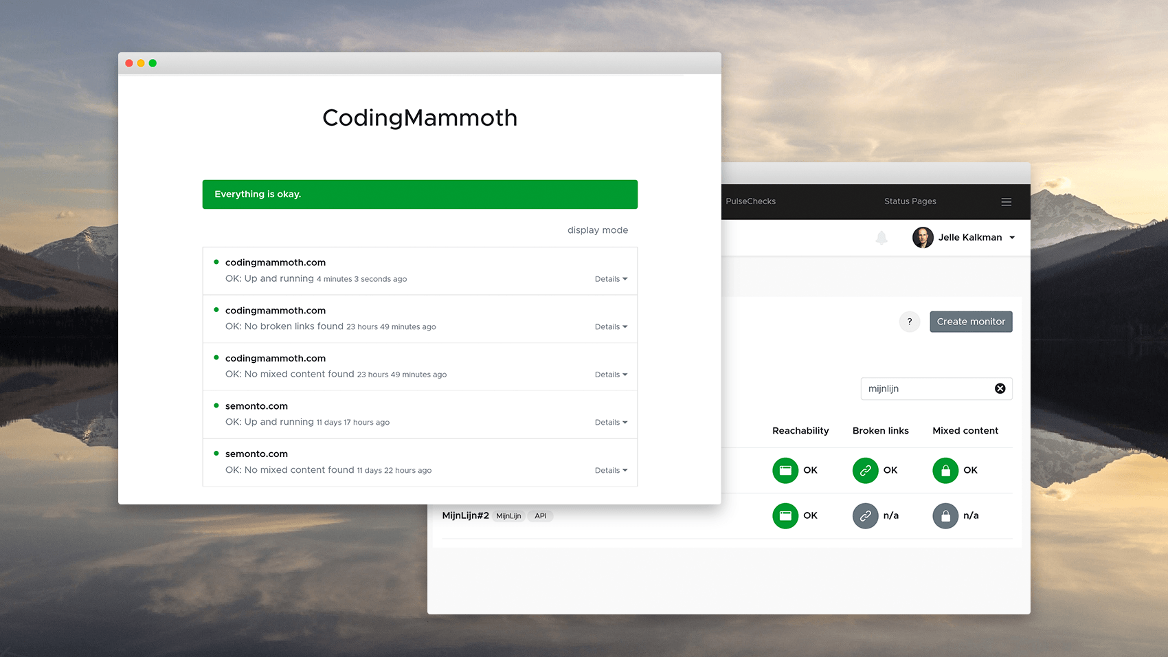 Mockups of Semonto on a desktop